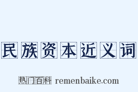 民族资本近义词是什么意思的图片